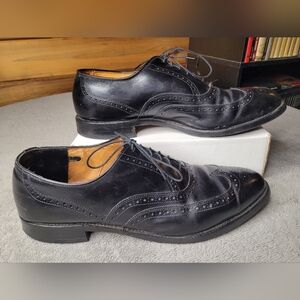 Allen Edmonds Chester Dress Shoes Mens 12 D Black Leather Wingtip Oxfords 1903